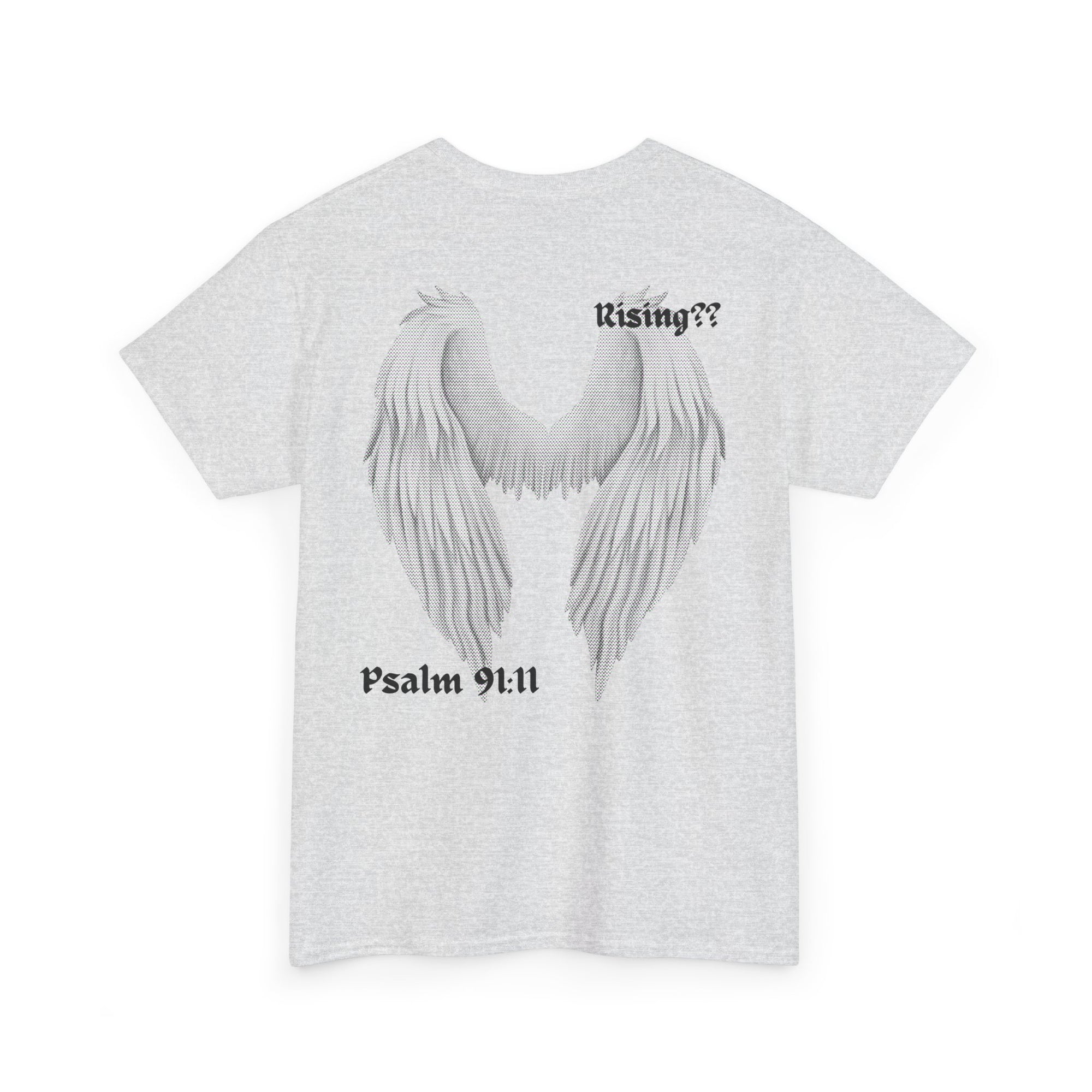 Unisex Heavy Cotton Tee with Angel Wings Design --------- Cute Graphic Tee, Gift for Her, Casual Wear, Perfect for Spring, Birthday Gift