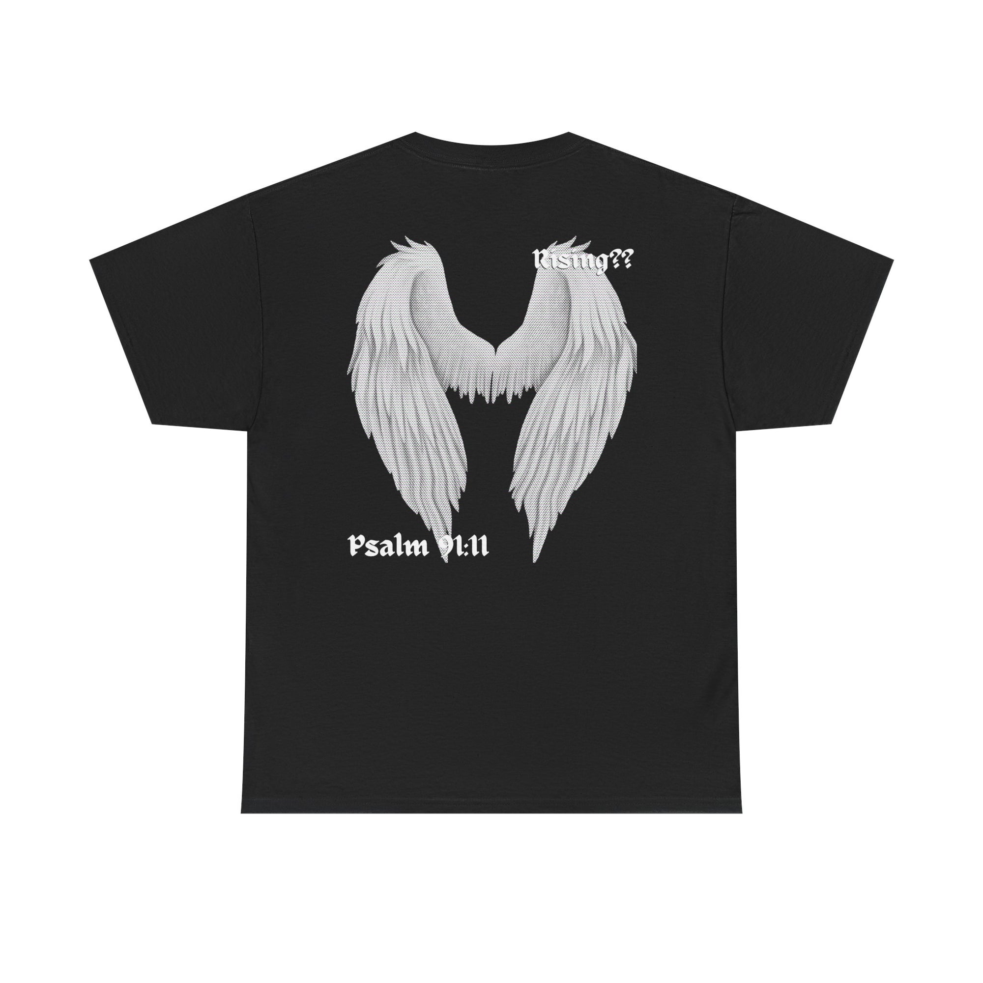 Unisex Heavy Cotton Tee with Angel Wings Design --------- Cute Graphic Tee, Gift for Her, Casual Wear, Perfect for Spring, Birthday Gift