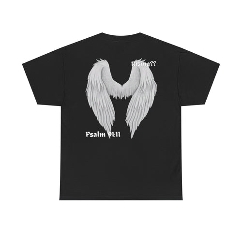 Unisex Heavy Cotton Tee with Angel Wings Design --------- Cute Graphic Tee, Gift for Her, Casual Wear, Perfect for Spring, Birthday Gift