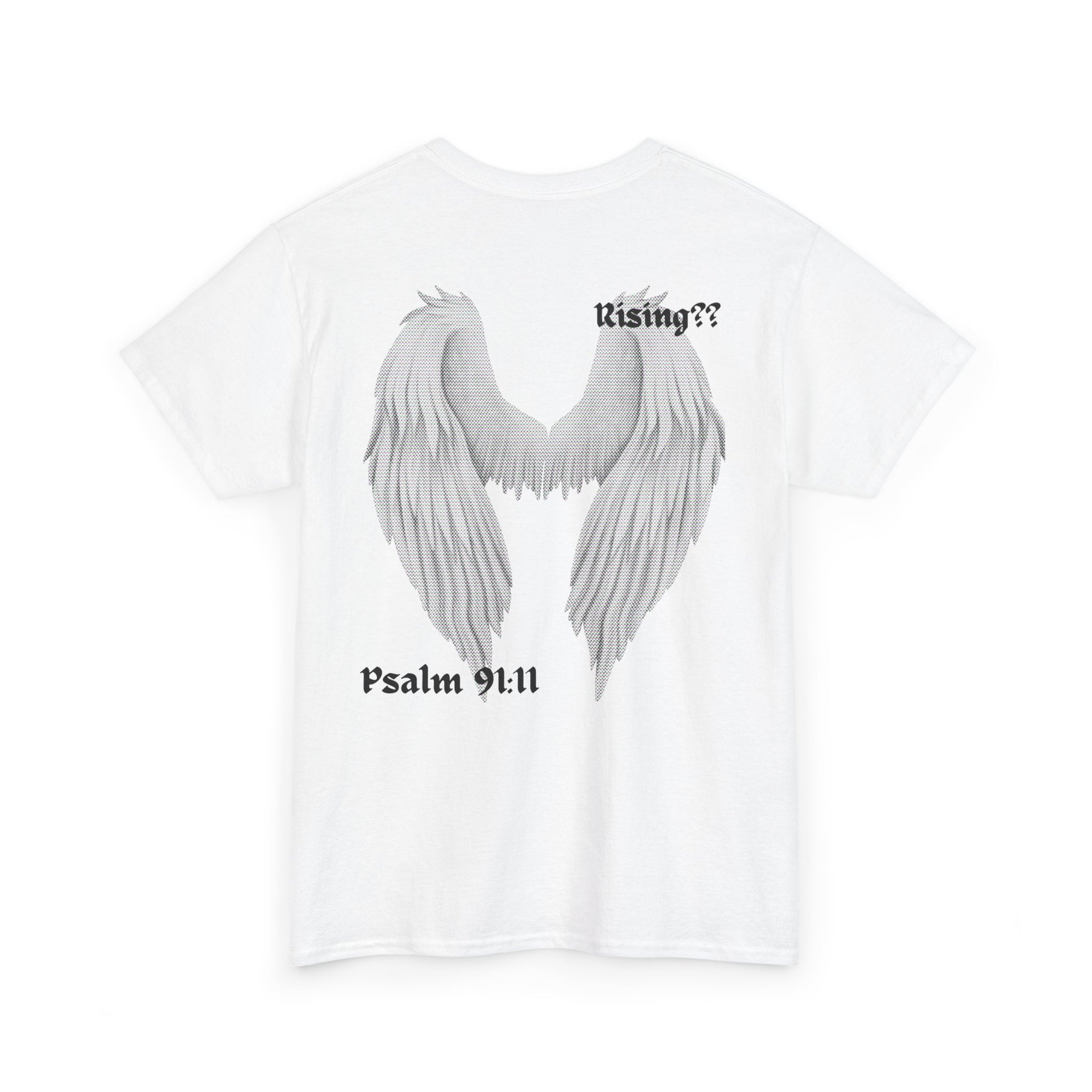 Unisex Heavy Cotton Tee with Angel Wings Design --------- Cute Graphic Tee, Gift for Her, Casual Wear, Perfect for Spring, Birthday Gift