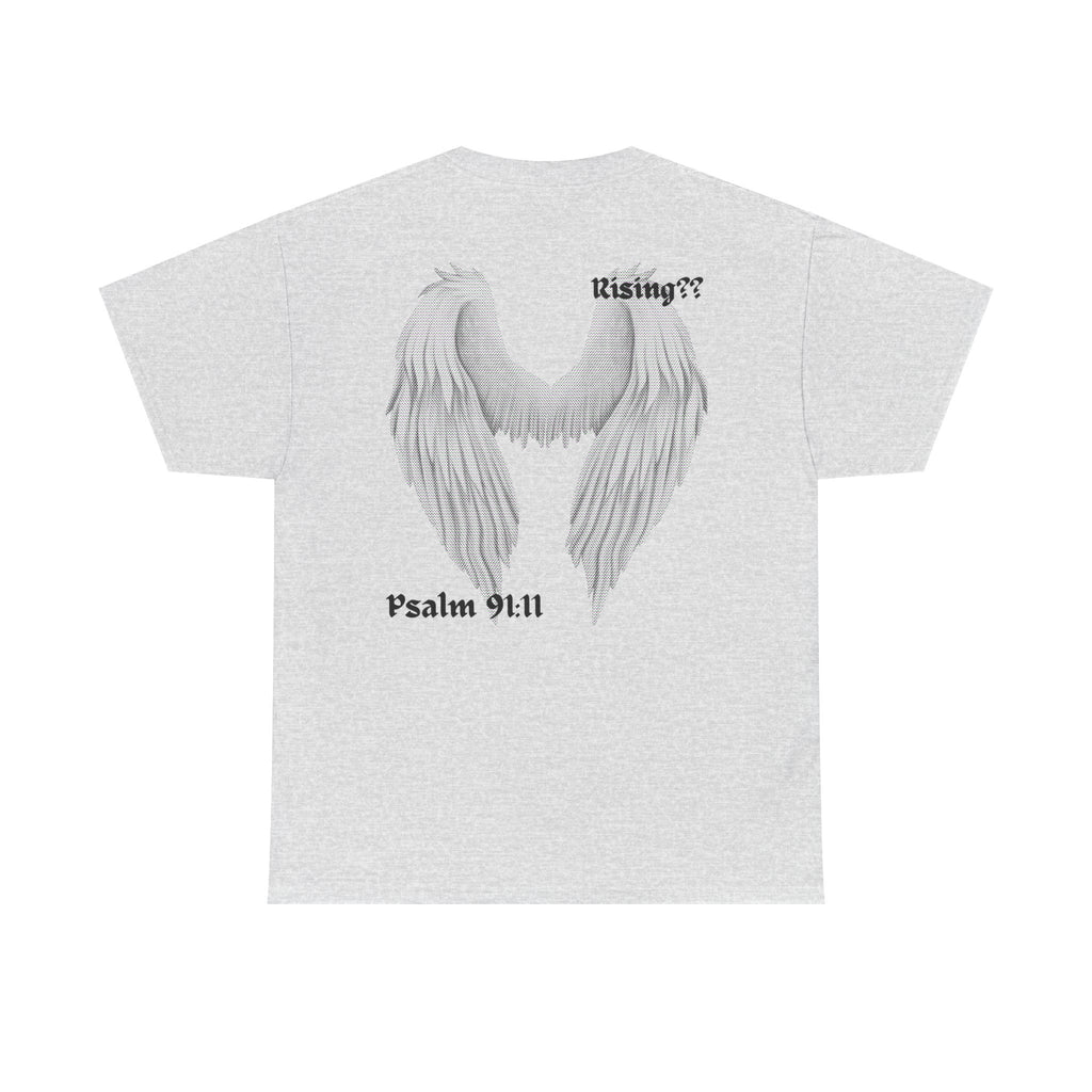 Unisex Heavy Cotton Tee with Angel Wings Design --------- Cute Graphic Tee, Gift for Her, Casual Wear, Perfect for Spring, Birthday Gift