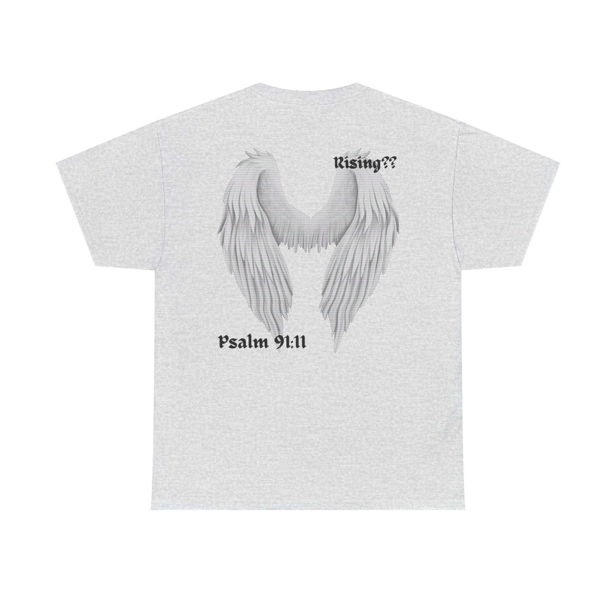 Unisex Heavy Cotton Tee with Angel Wings Design --------- Cute Graphic Tee, Gift for Her, Casual Wear, Perfect for Spring, Birthday Gift