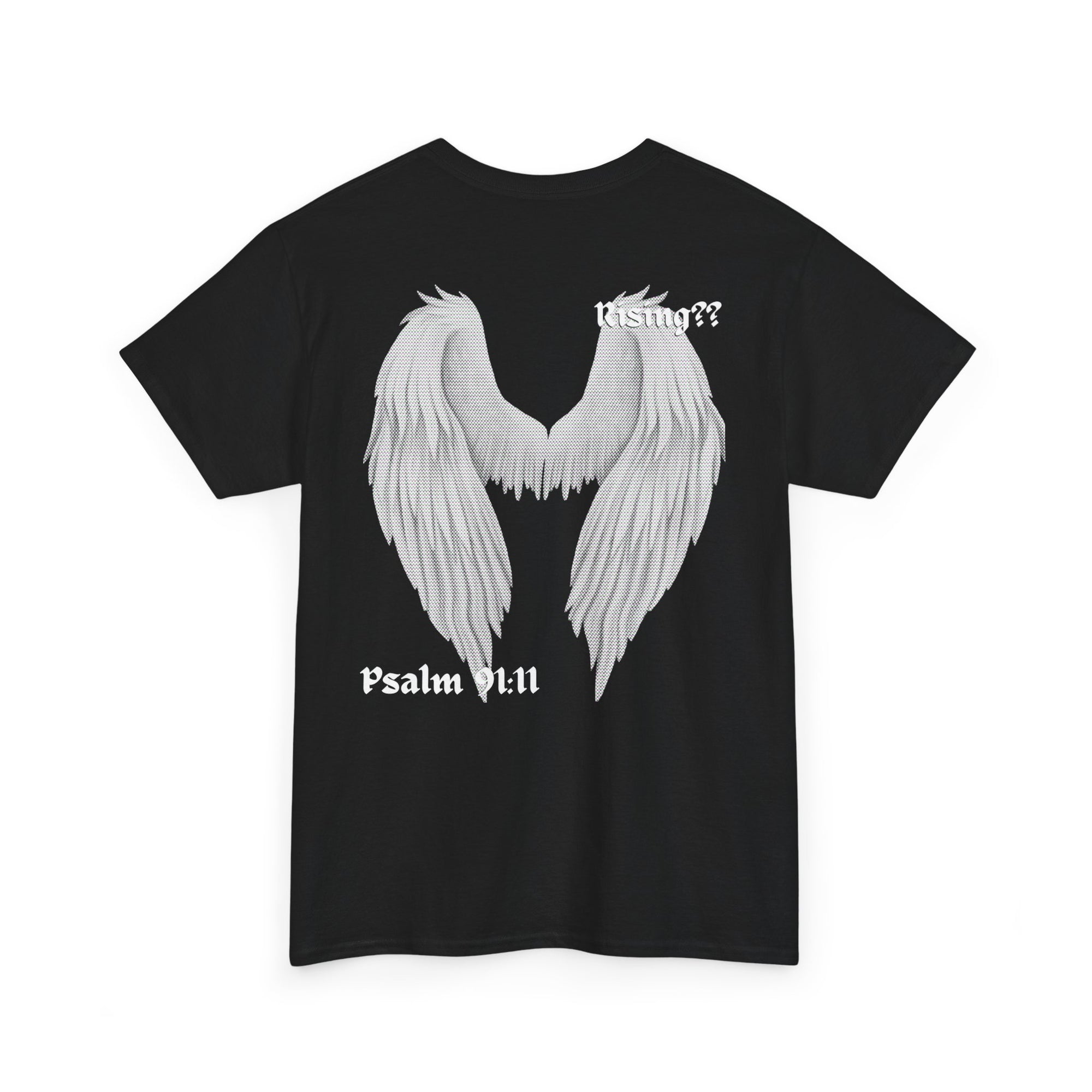 Unisex Heavy Cotton Tee with Angel Wings Design --------- Cute Graphic Tee, Gift for Her, Casual Wear, Perfect for Spring, Birthday Gift