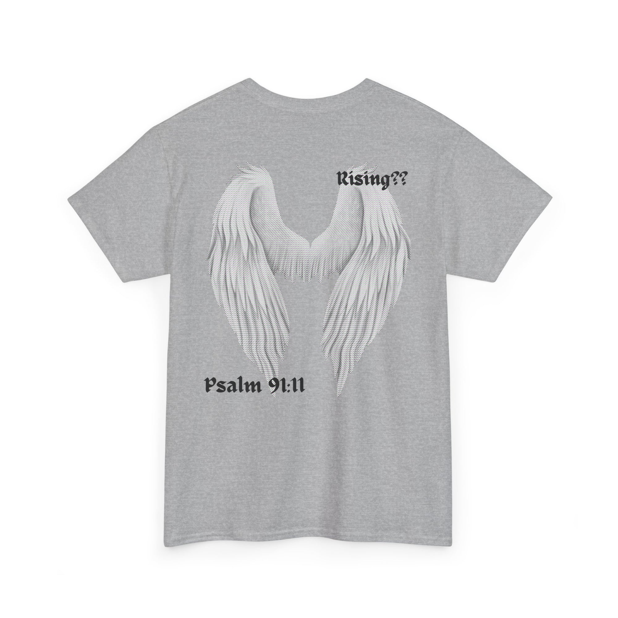 Unisex Heavy Cotton Tee with Angel Wings Design --------- Cute Graphic Tee, Gift for Her, Casual Wear, Perfect for Spring, Birthday Gift