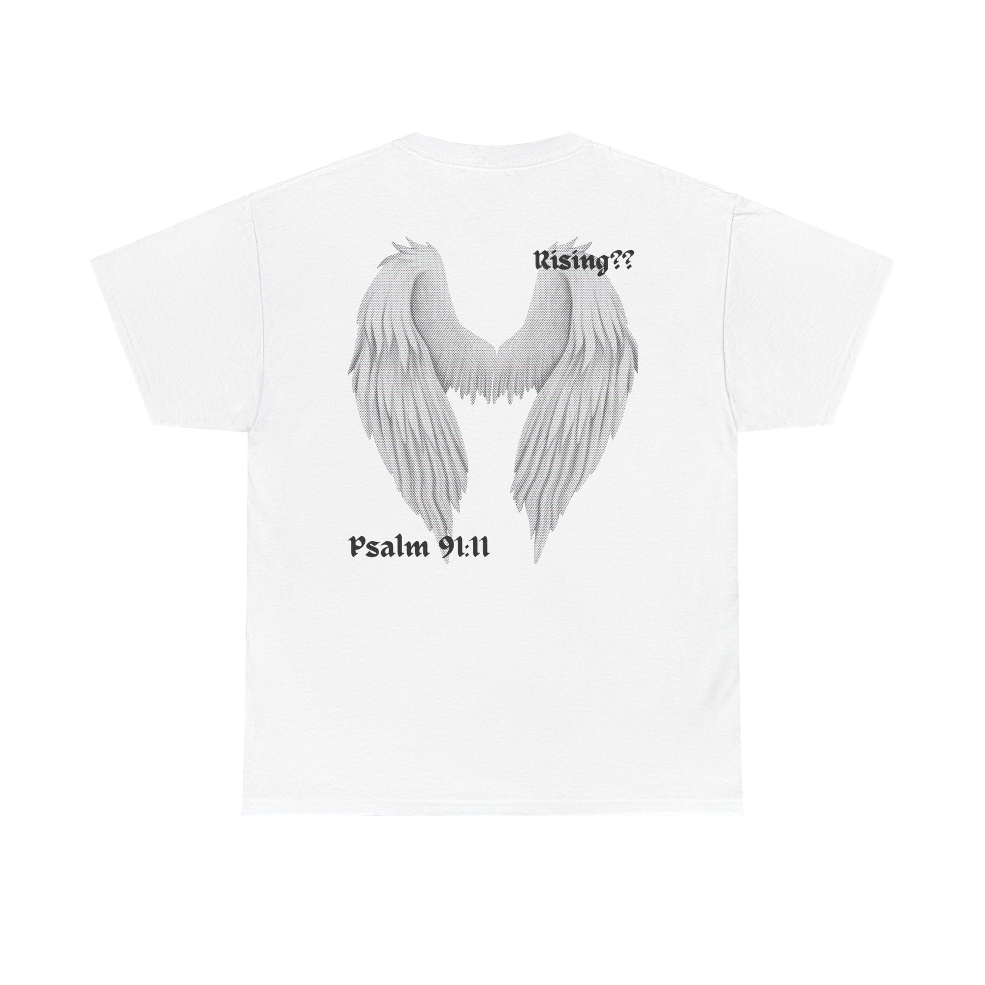 Unisex Heavy Cotton Tee with Angel Wings Design --------- Cute Graphic Tee, Gift for Her, Casual Wear, Perfect for Spring, Birthday Gift