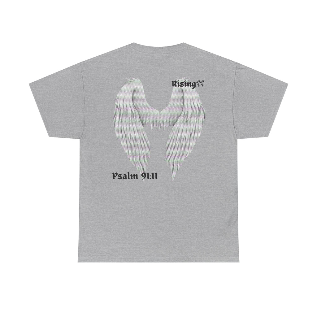 Unisex Heavy Cotton Tee with Angel Wings Design --------- Cute Graphic Tee, Gift for Her, Casual Wear, Perfect for Spring, Birthday Gift